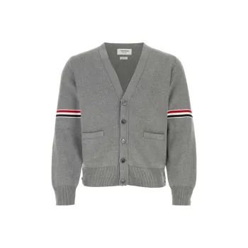 THOM BROWNE Milano Stitch Stripe Armband Cardigan