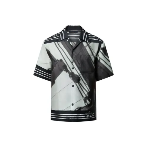 LOUIS VUITTON Printed Short Sleeved Silk Shirt