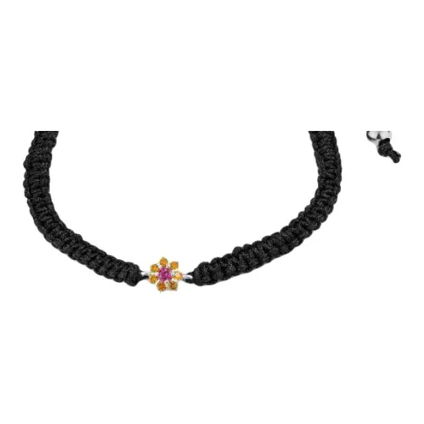 Radiant Silver, Stainless Steel, Cubic Zircon Bracelets Women's Black-1