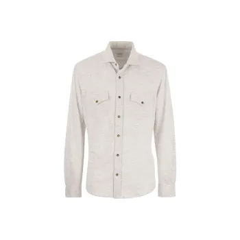 Brunello Cucinelli Flap Pocket Long Sleeved Shirt