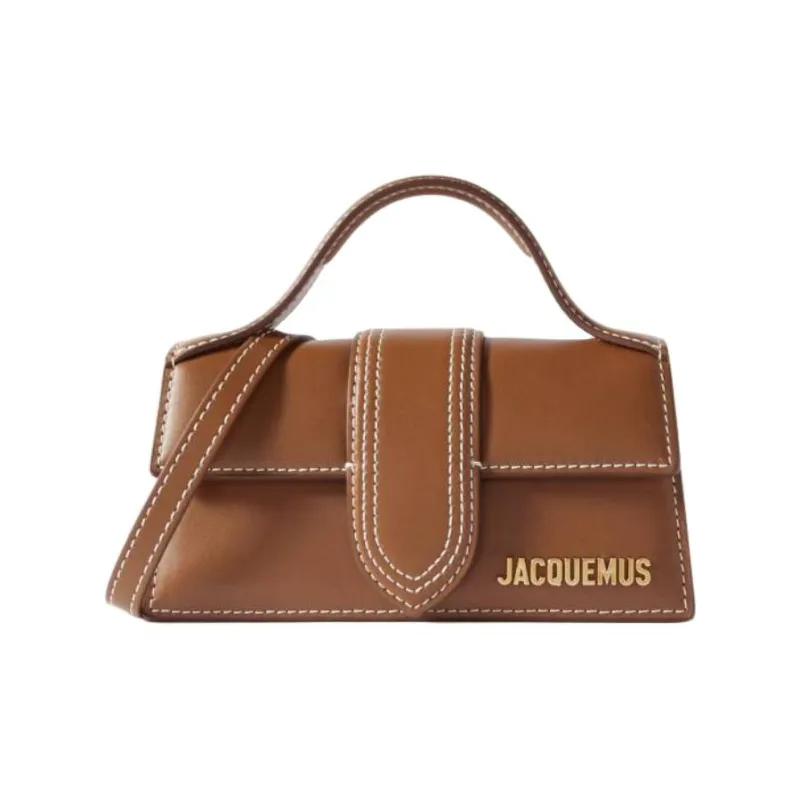 Jacquemus Cow Leather One Shoulder Handbag Women's Tan-0