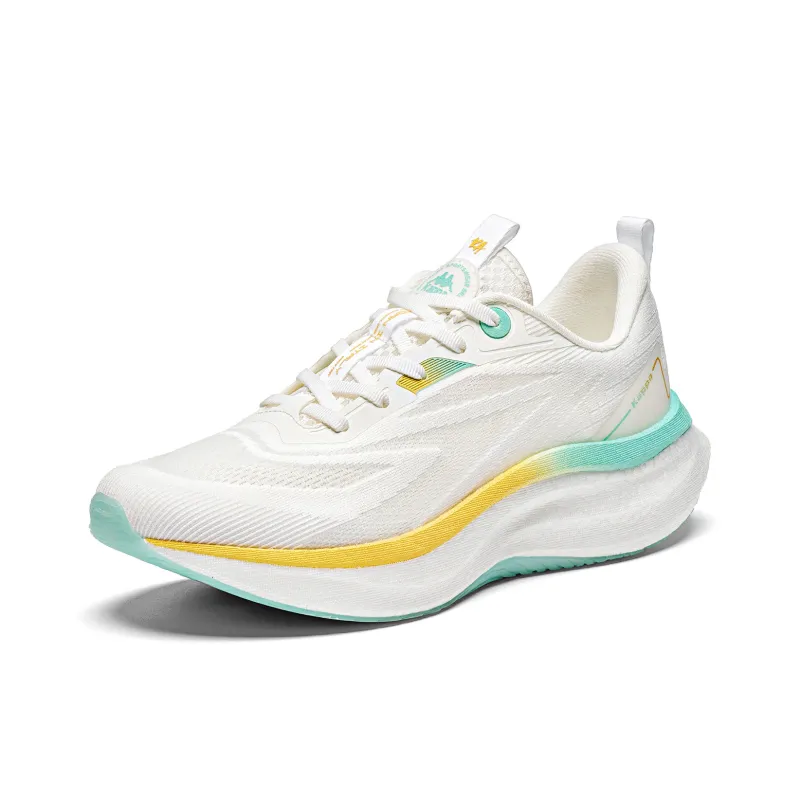 Kappa Slip Resistant And Breathable Low Top Running Shoes Unisex Classic White-2