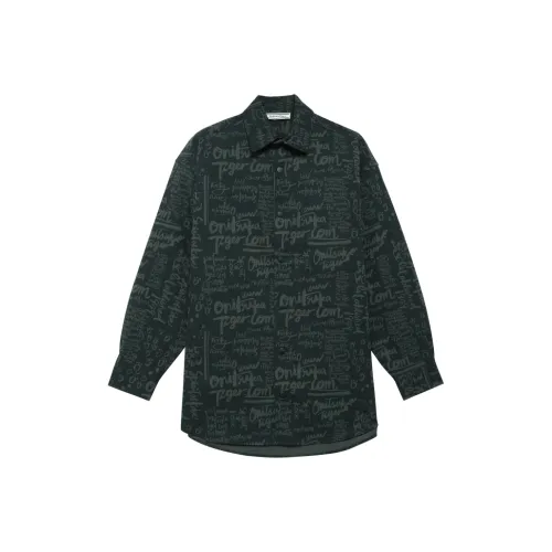 Onitsuka Tiger Shirt Men's Black Green Print
