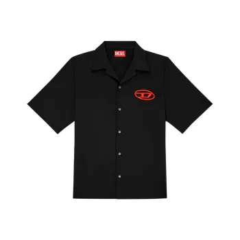 DIESEL Logo Embroidered Short Sleeved Shirt