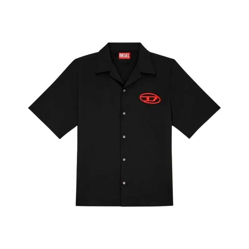 DIESEL Logo Embroidered Short Sleeved Shirt-0