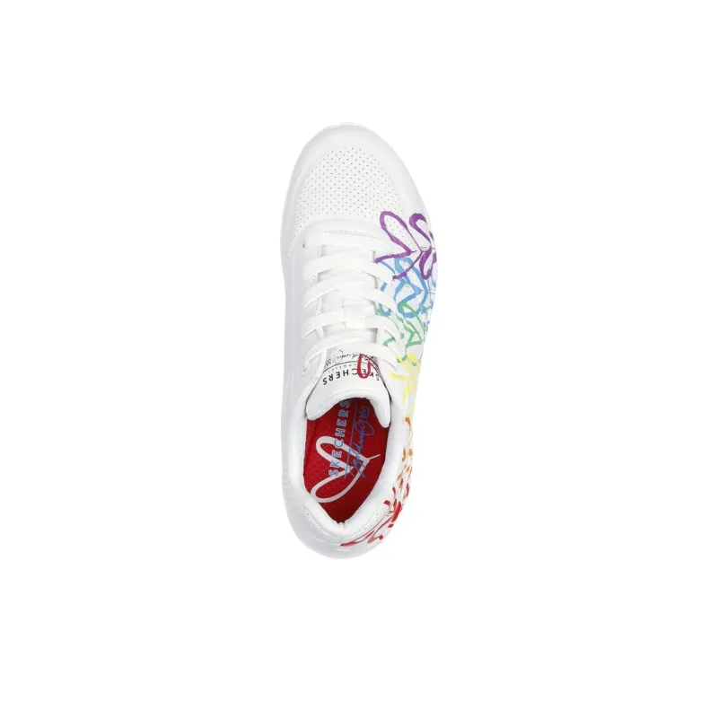 Skechers Uno   Full Of Love Low Top Casual Shoes Women's White-3