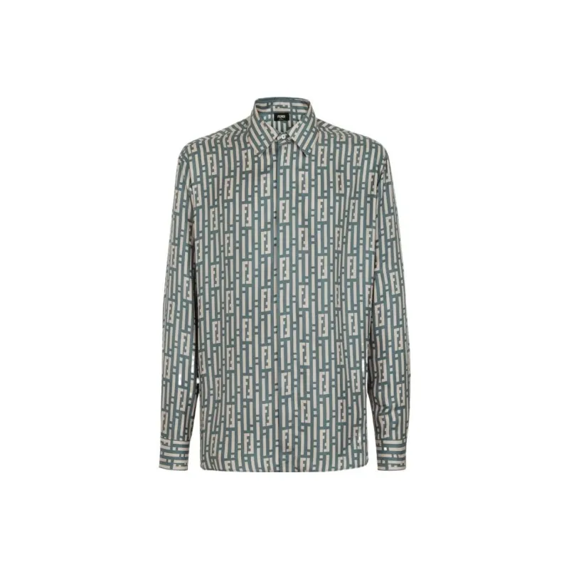 FENDI Shirts Men Green-0