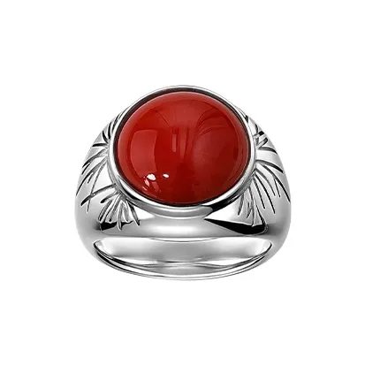 BAILAN BN Southern Red Agate Rings Women's-0