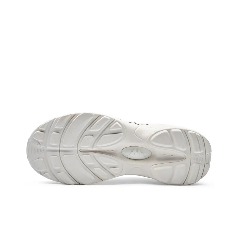Kappa Anti Slip Wear Resistant Low Top Chunky Sneakers Unisex Classic White/Black-5