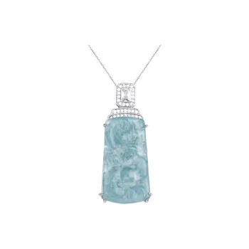 Clear Snow Ice Glutinous Necklaces Unisex