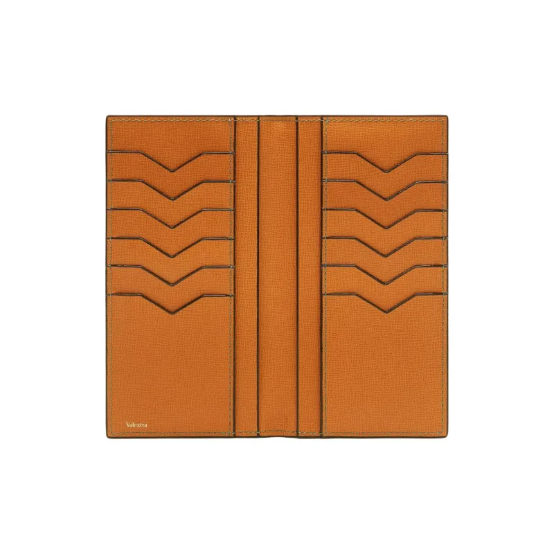 Valextra Calfskin Wallet Women's Havana Brown-3
