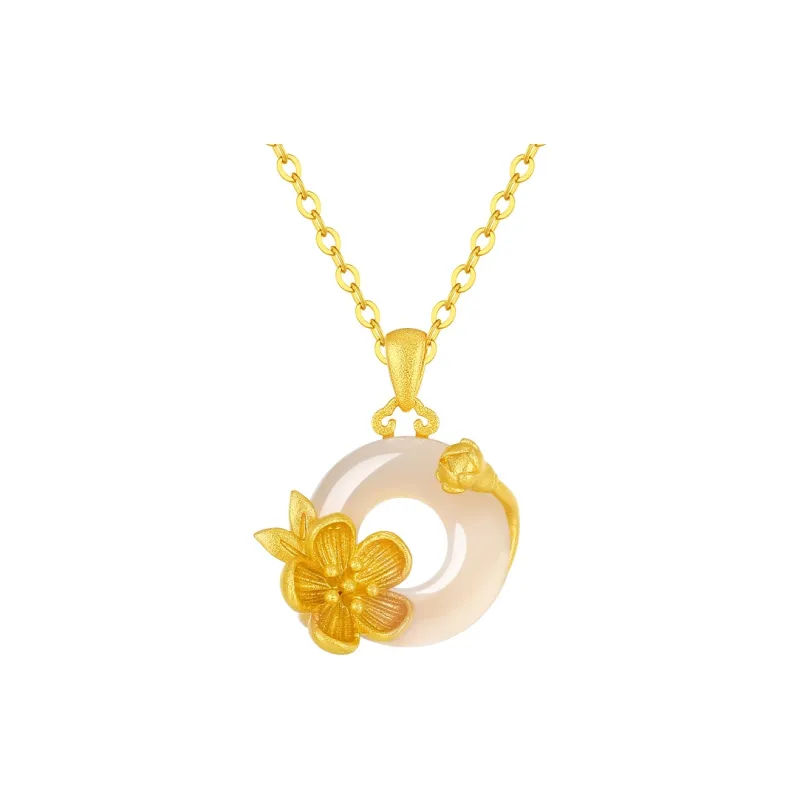 CHOW TAI KING Chalcedony Jade Necklaces Women's-6