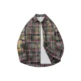 Green Plaid Tie-Dye