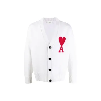 AMIPARIS Ami De Coeur Merino Wool Oversize Cardigan