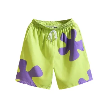 PAINT STAIN Casual Shorts Unisex Green Image Color