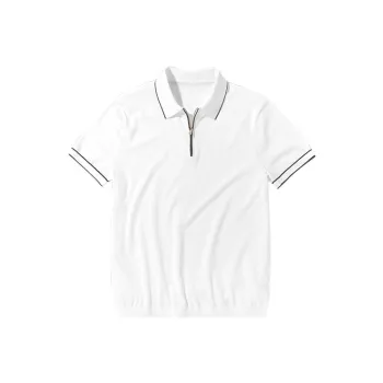 Mr.Bu Polo Shirt Men's Moon White