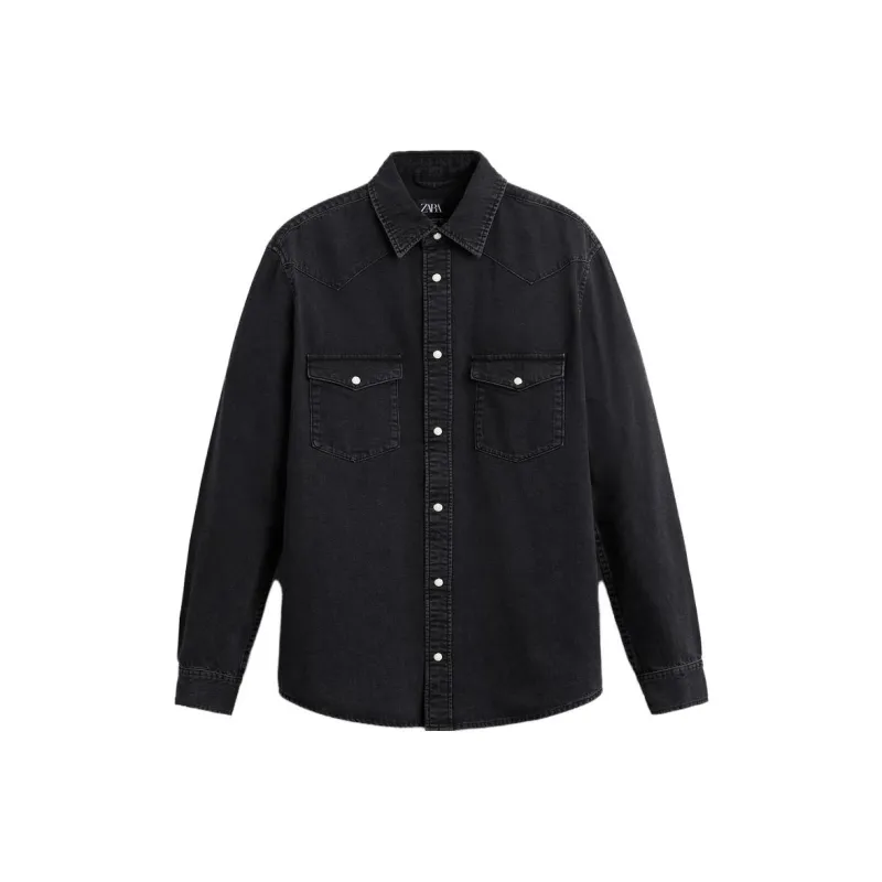 ZARA Shirts Men Black-0
