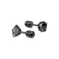 Black Zircon-Iridescent Starry Stud Earrings (6MM)