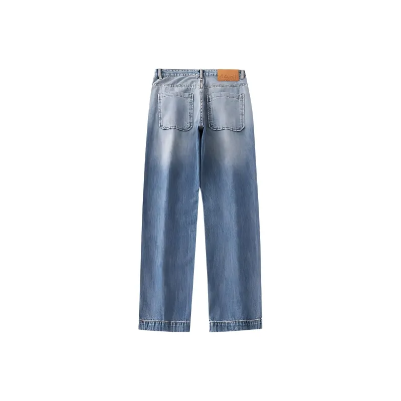 FAIRWHALE Jeans Unisex Blue White-1