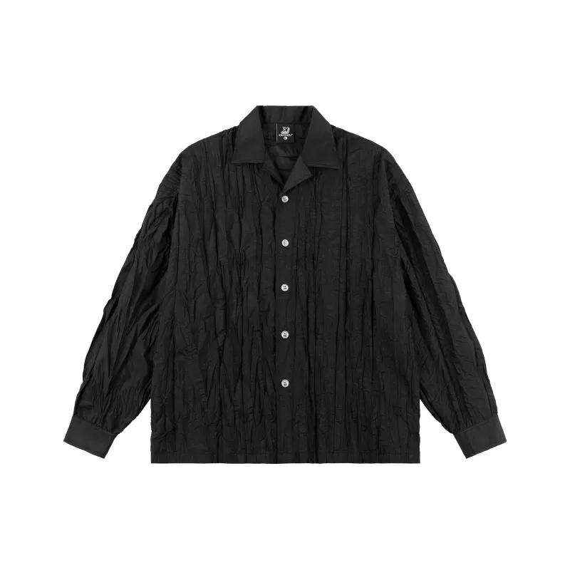 XINYINSU 24FW Long Sleeved Shirts Unisex Black-0
