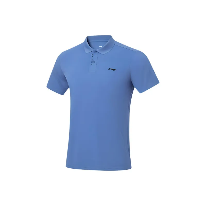 LiNing Fitness Series Polo Shirt Men's Paris Blue-0