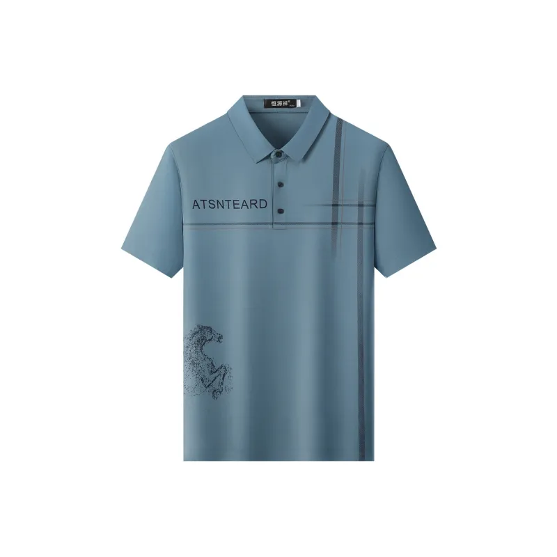 H YXIANG Polo Shirts Men-5