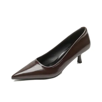Than Than Me Slim Heel High Heels Women's Brown