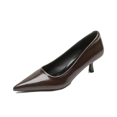 Than Than Me Slim Heel High Heels Women's Brown