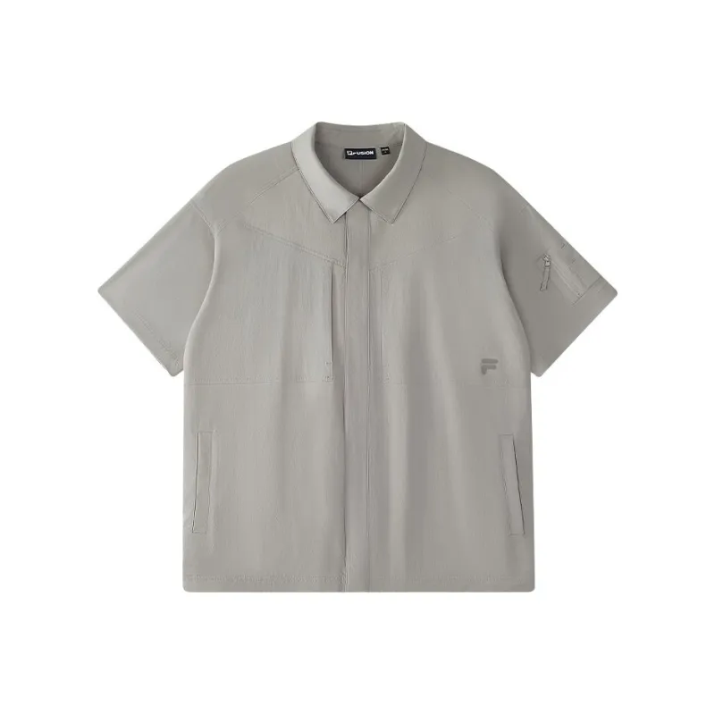 FILA FUSION LIFEFUSIONEER Shirt Men's Gray Stone Brown BN-0