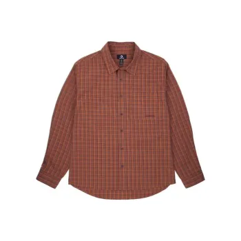 Converse Plaid Woven Shirt Shirt Men's Tea Brown