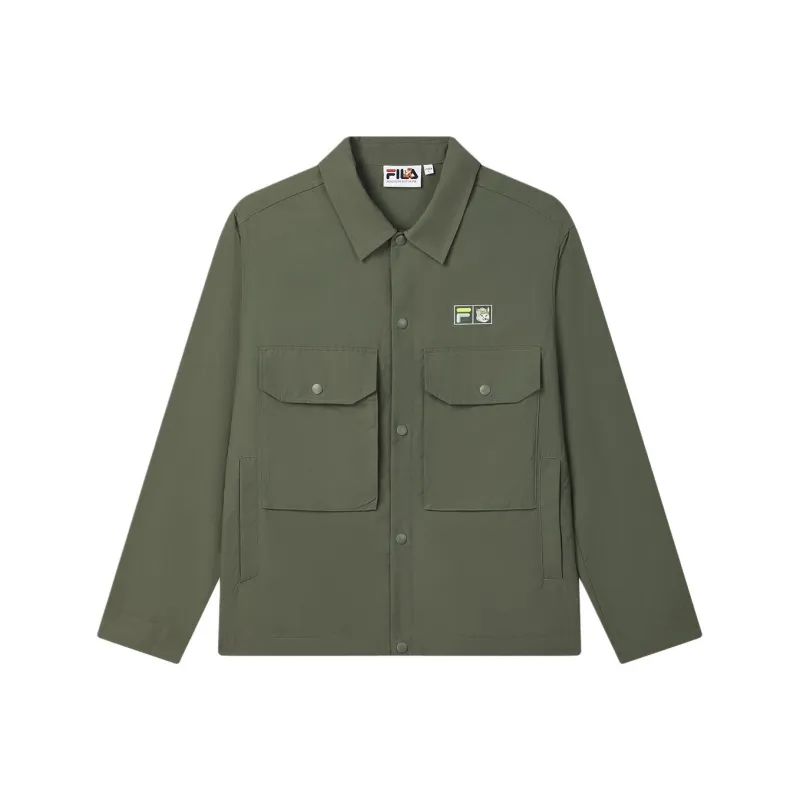 FILA x MAISON KITSUNE ORIGINALE Shirt Men's Mugwort Medium Green-0