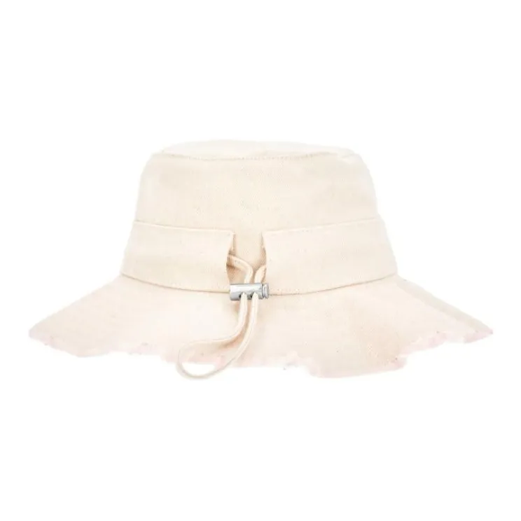 Jacquemus Cotton Bucket Hats Men's Beige-1