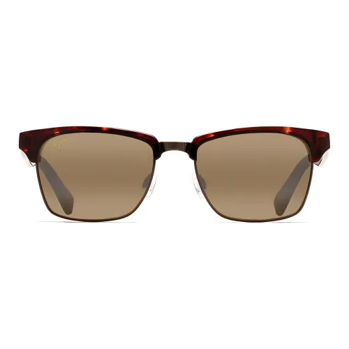 Maui Jim Nylon Metal Irregular Shape Sunglasses Men's Tortoiseshell