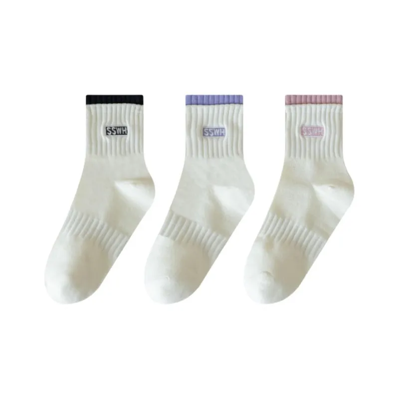 PLANDOO Mid Calf Socks Women's 3 Pack-15