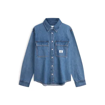 Calvin Klein Logo patch Denim Shirt