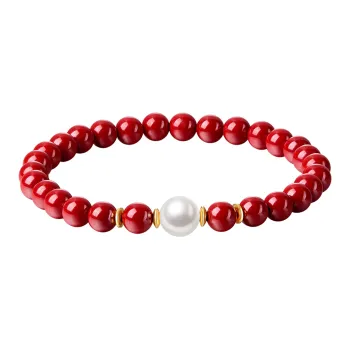 Stone Notes Reconstructed Cinnabar Bracelets Women's