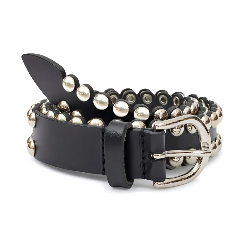 ISABEL MARANT Zap Studed Leather Belt-2