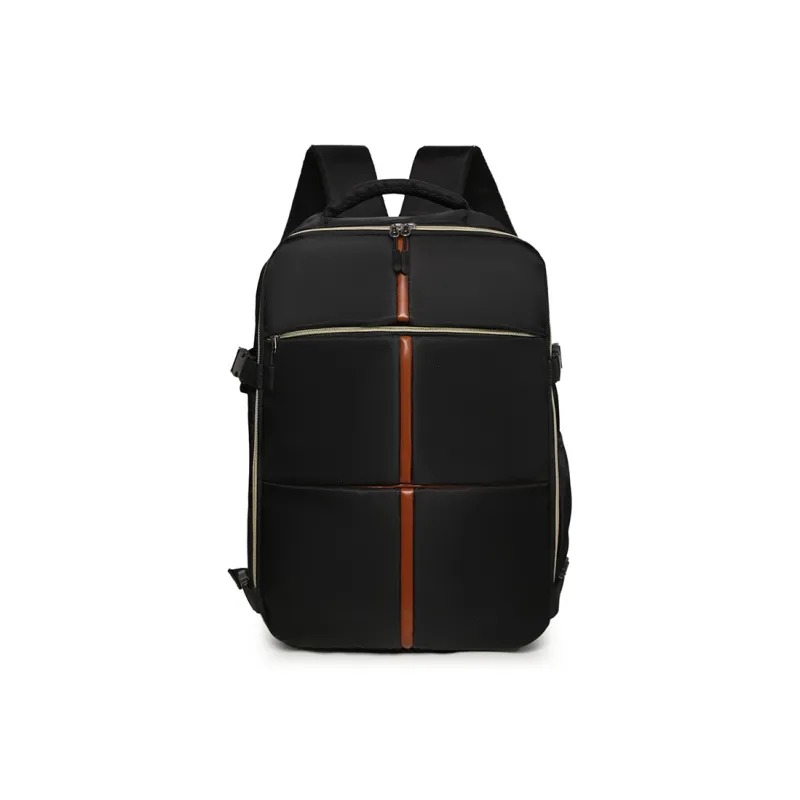 OUZIHUANG Oxford Backpack Unisex Black/Gray-0