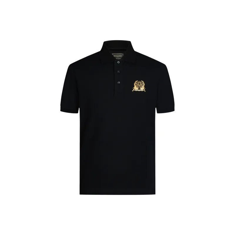 MANGANO St. Mark's Flying Lion Series Polo Shirt Men's Black-0