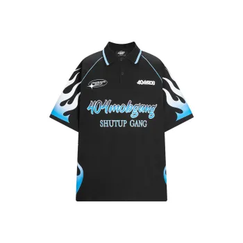 404MOB GANG Polo Shirt Unisex Black