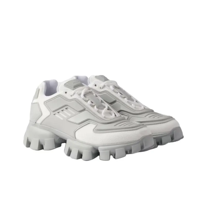 PRADA Cloudbust Thunder Low Top Chunky Sneakers Men's White Gray-2