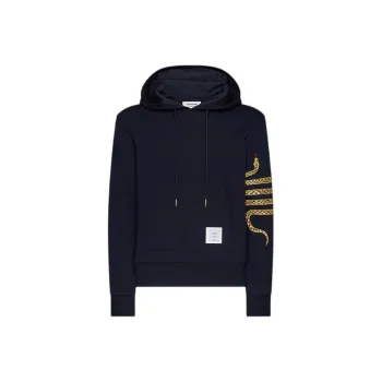 THOM BROWNE Snake 4 Bar Roll neck Hoodie