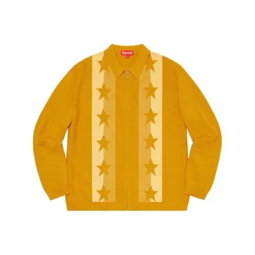 Supreme Stars Zip Up Sweater Polo