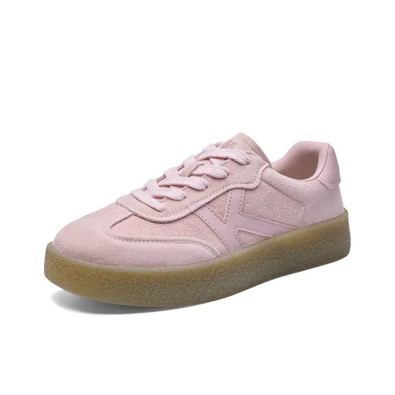 Kappa Clear Joy Endures Anti Slip Wear Resistant Low Top Skateboard Shoes Women's Milk Tea Pink-2