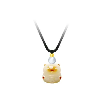 Blooming Petals White Jade Bodhi Necklaces Unisex