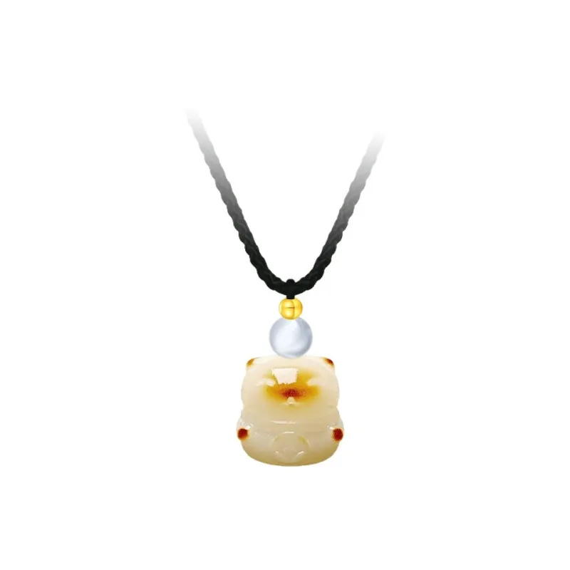 Blooming Petals White Jade Bodhi Necklaces Unisex-0
