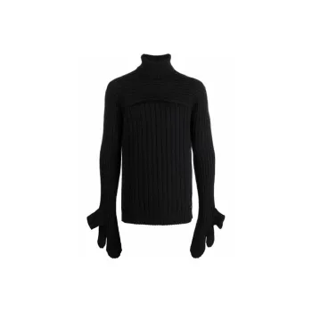 FENDI Turtleneck Rib Knit Sweater