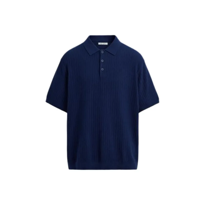 ZARA Polo Shirt Men's Bright Blue-0