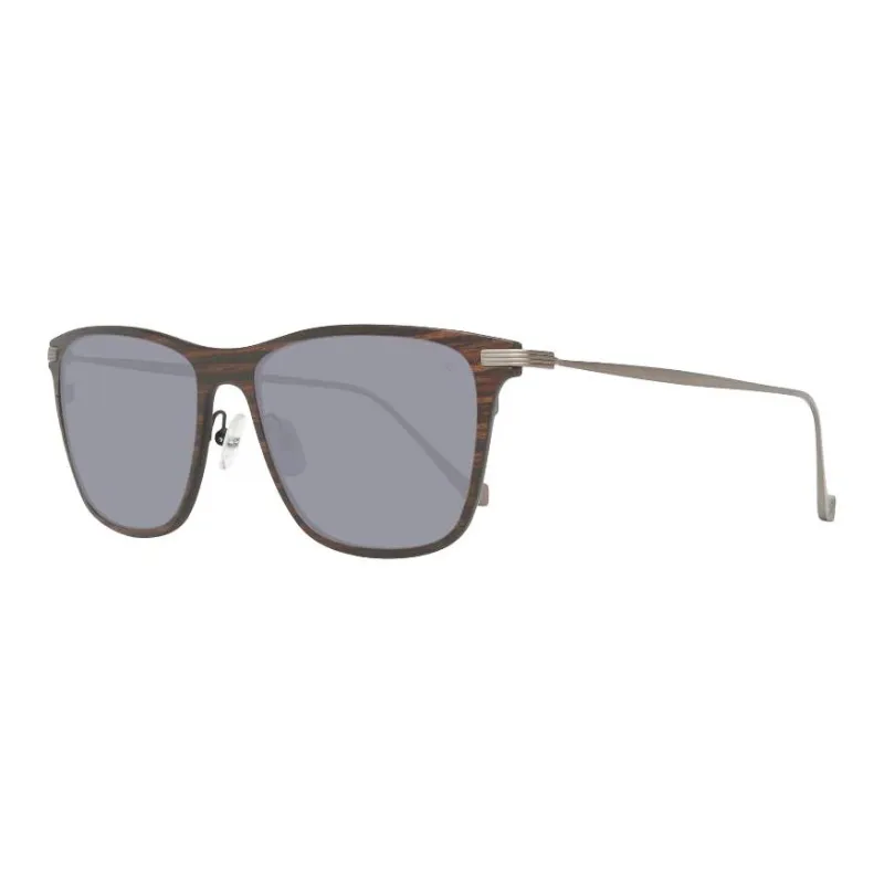 HACKETT LONDON Wooden Titanium Carbon Square Sunglasses Men's Gray-0