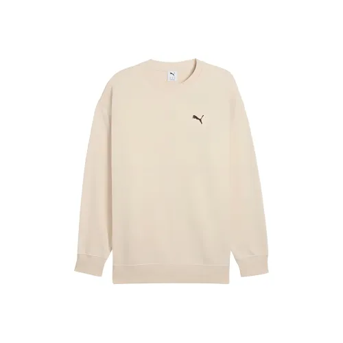 PUMA ESS Wardrobe Relax Crew Sweatshirt Men's Beige